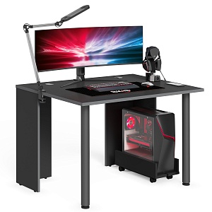 Игровой компьютерный стол SKILLL SSTG 1385.2, антрацит/металлик, 1200х850х750 мм